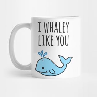 Cute I Like You Whale Pun Mug